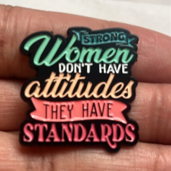 Strong Women Motivational Enamel Pin - Picture 5 of 5